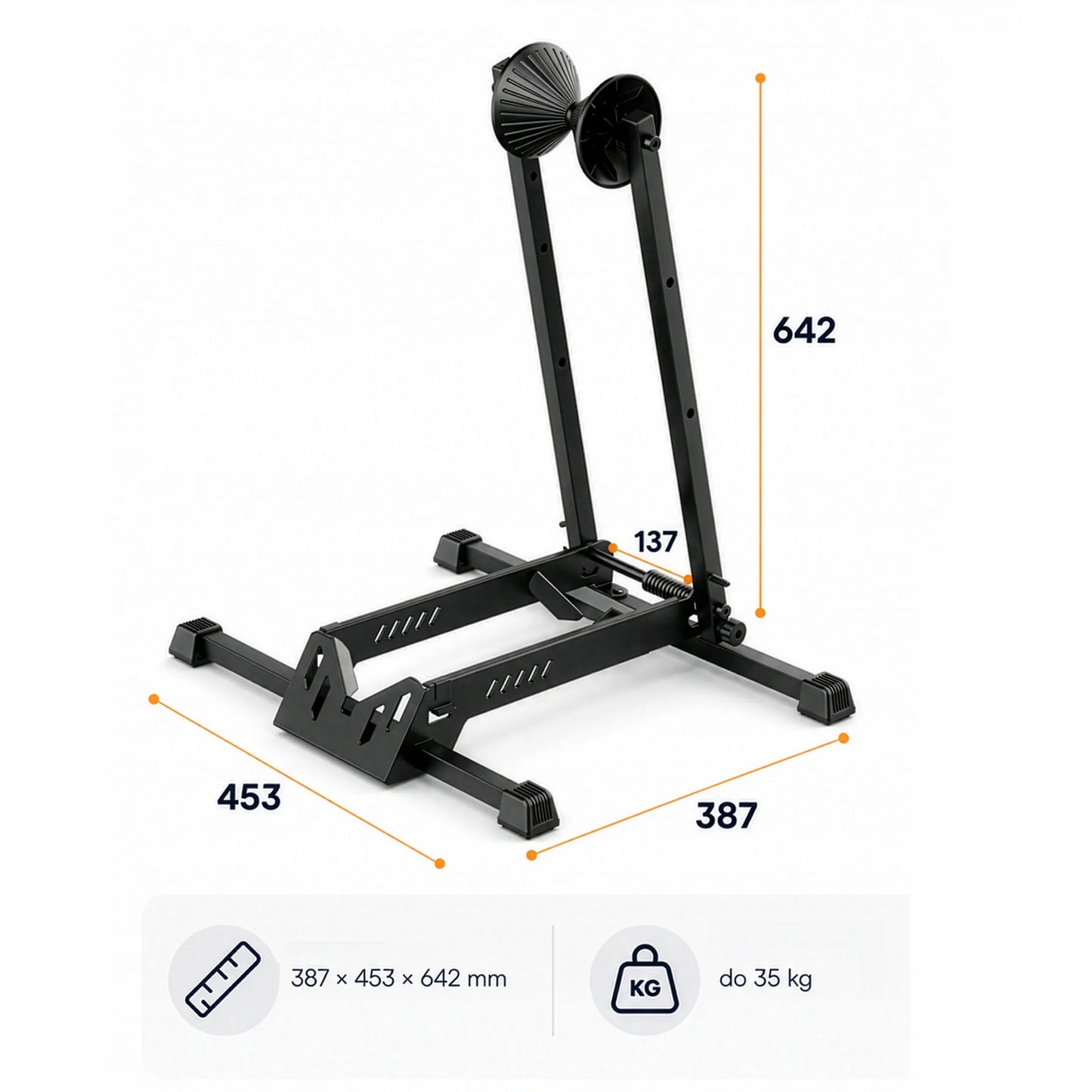 Sulankstomas dviračių stovas Boste F1 laikiklis dviračiui 20-29'' 35 kg