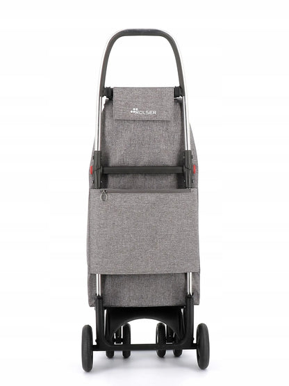 Sulankstomas pirkinių vežimėlis „Rolser I-Max Tweed 4LT“, 4 ratai, 2 pasukami, pilkas