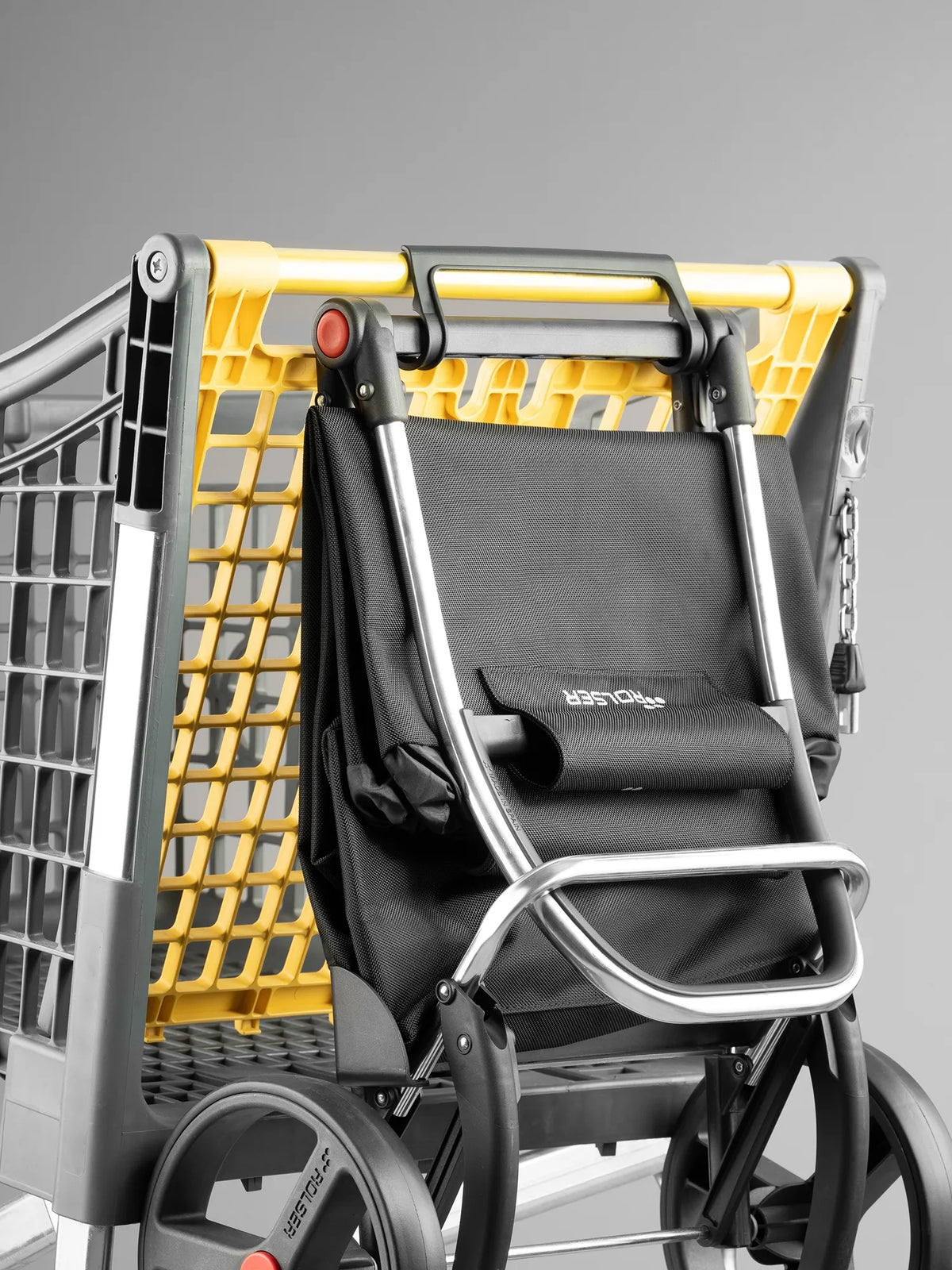 Sulankstomas pirkinių vežimėlis „Rolser I-Max Tweed 4LT“, 4 ratai, 2 pasukami, pilkas