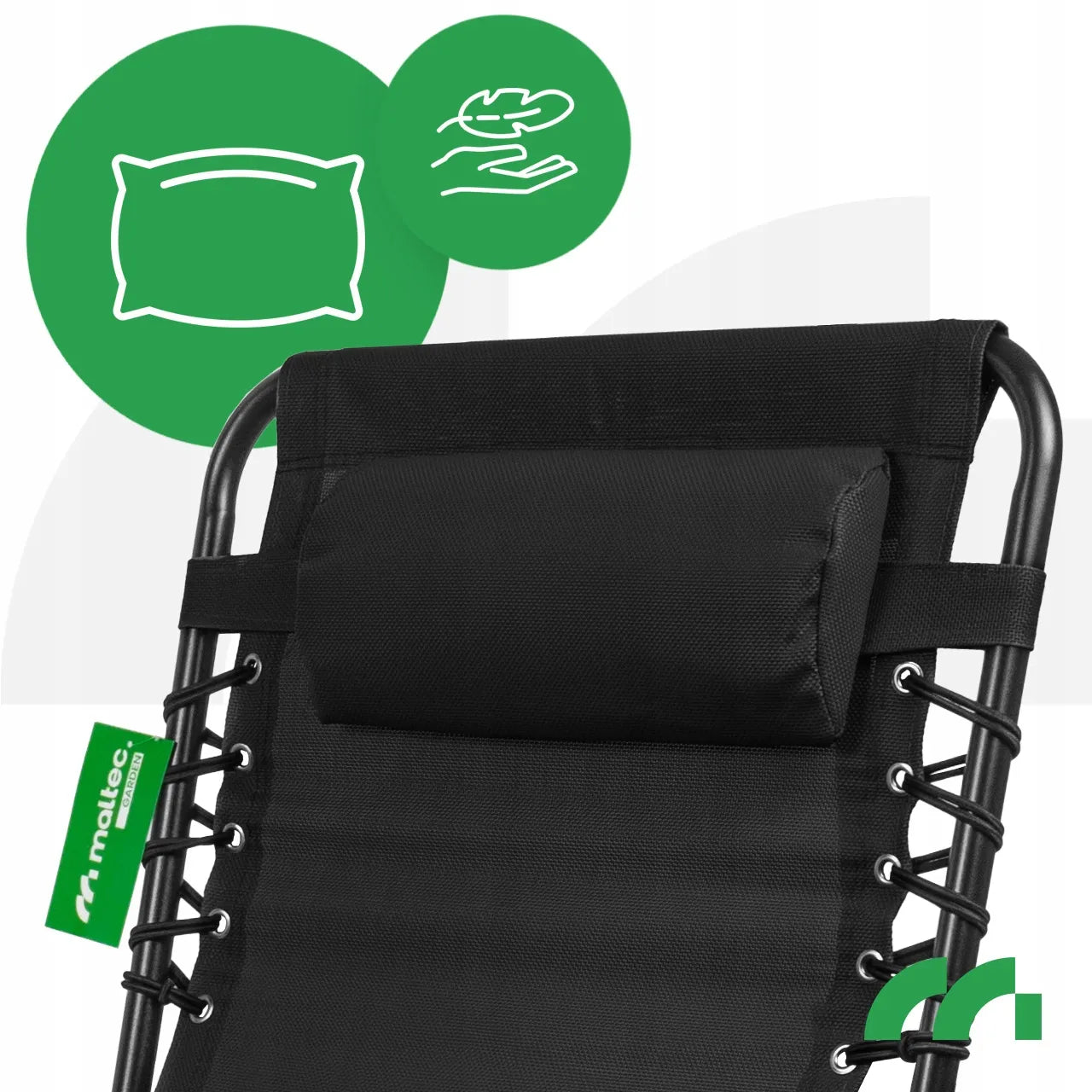 Sulankstomas sodo gultas Maltec OASIS BLACK