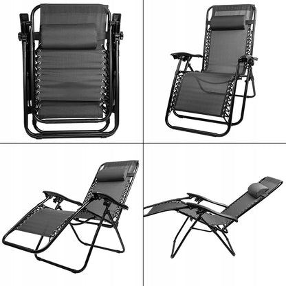 Sulankstomas sodo gultas Maltec PARADISE Zero Gravity, pilkas