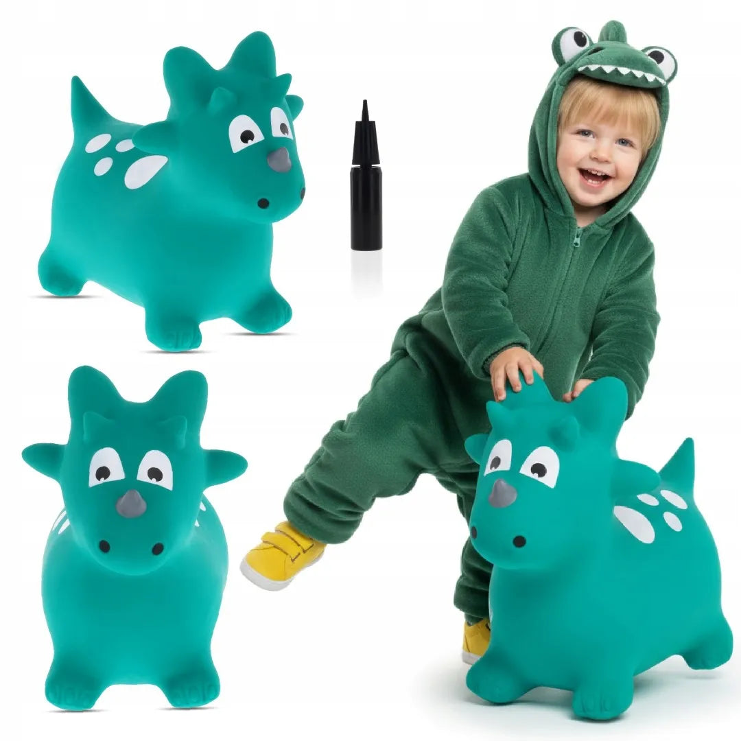 „Sun Baby Dino“ guminis šokliukas vaikams su pompa, nuo 12 mėn.