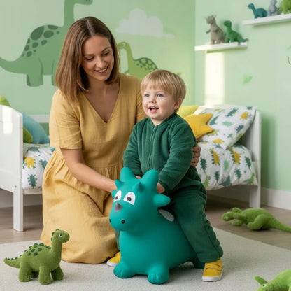 „Sun Baby Dino“ guminis šokliukas vaikams su pompa, nuo 12 mėn.