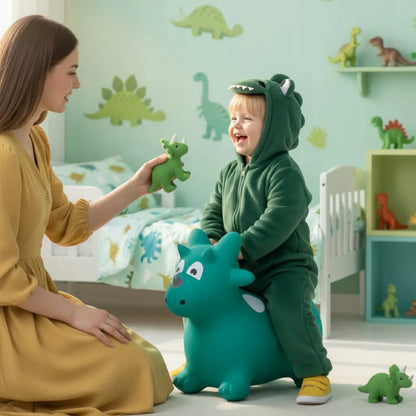 „Sun Baby Dino“ guminis šokliukas vaikams su pompa, nuo 12 mėn.