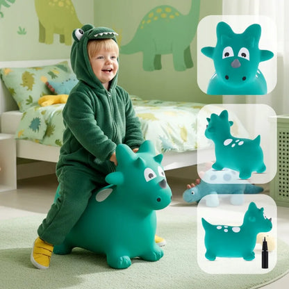 „Sun Baby Dino“ guminis šokliukas vaikams su pompa, nuo 12 mėn.