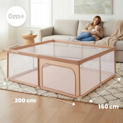 SUN BABY Vaikiškas maniežas sausas baseinas DIDELIS žaidimų aikštelė su grindimis 150x200x68