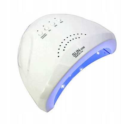 SUN one 48 W LED ir UV nagų lempa hibridiniam lakavimui ir geliui, balta