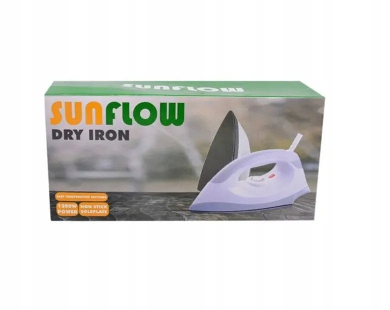 „Sunflow“ M1-2010 kelioninis lygintuvas su tefloniniu padu, 1200 W, baltas ir pilkas
