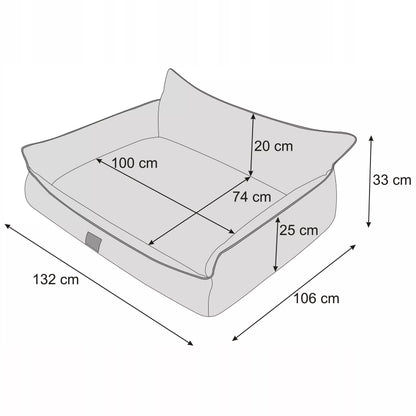 Šuns guolis – vandeniui atsparus aptvaras – šuns sofa – XXXL 132x106 cm