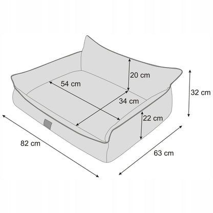 Šuns guolis - vandeniui atsparus aptvaras - šunų sofa - XL 82x63 cm