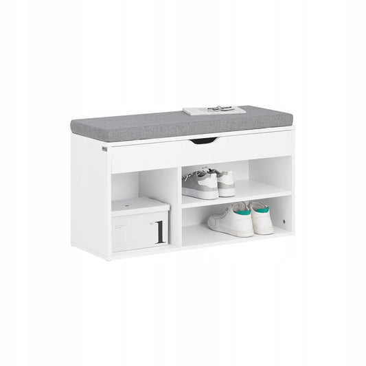 Suoliukas su atverčiama sėdyne ir dėtuve SoBuy FSR45-HG batų spintelė 80x30 cm