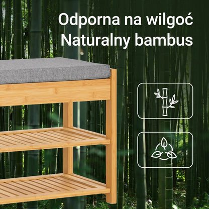 Suoliukas su batų lentynomis ir daiktadėže, 55 cm, SoBuy FSR49-N