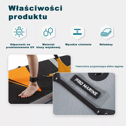 SUP lenta 305cm Stand Up Paddle Pro Marine, rinkinys + sėdynė ir priedai