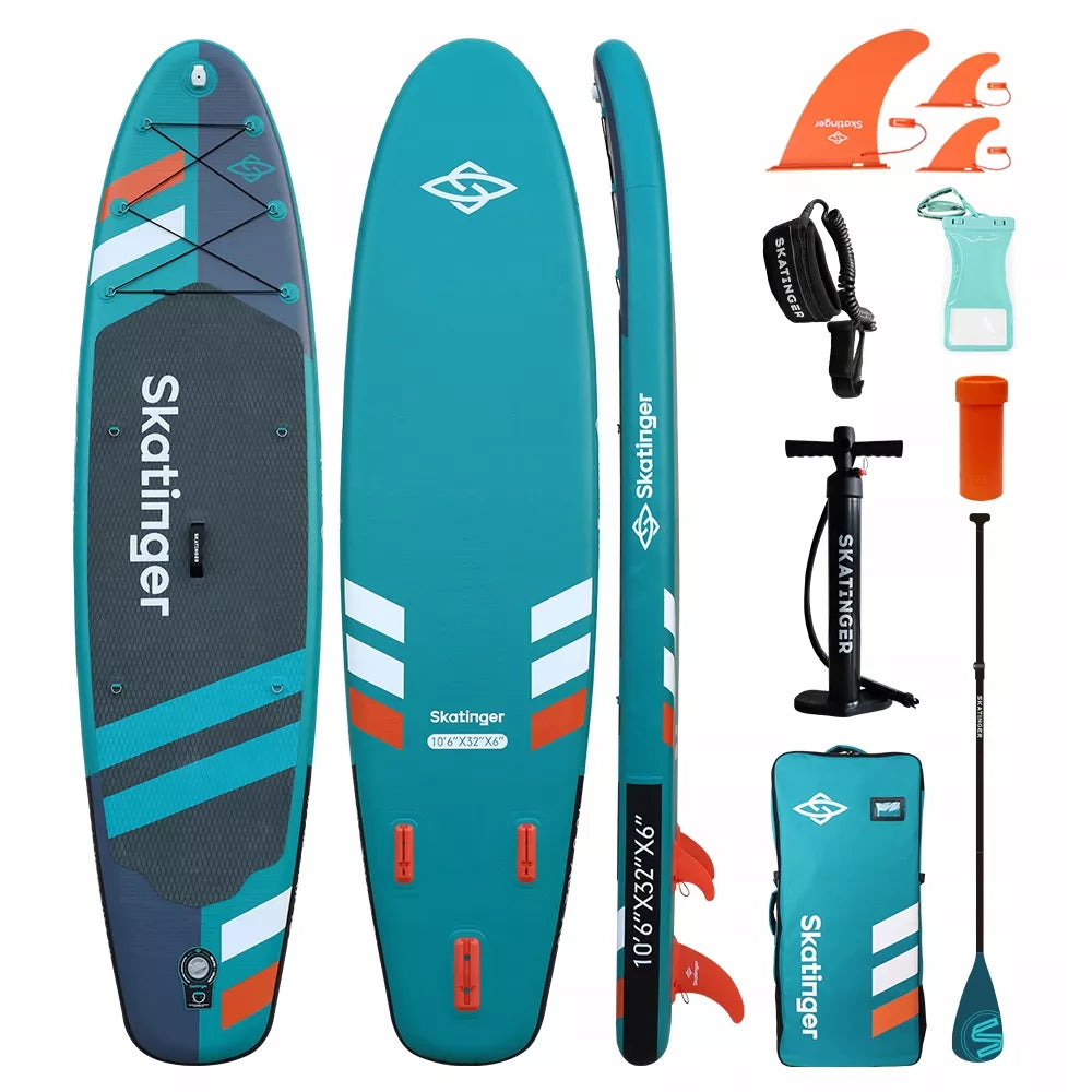 SUP lenta Skatinger Jade 320x81x15 cm allround iki 150 kg, pompa, irklas