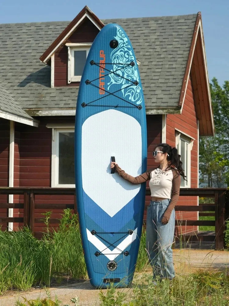 SUP lentos komplektas 300x85x12cm 3 vietų su irklu pompa krepšiu ir priedais