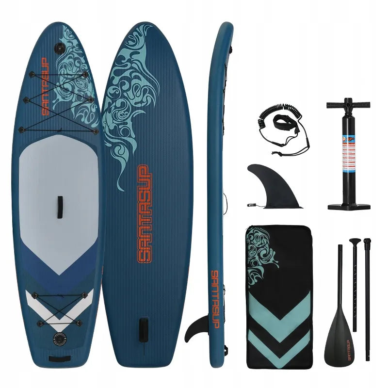 SUP lentos komplektas 300x85x12cm 3 vietų su irklu pompa krepšiu ir priedais