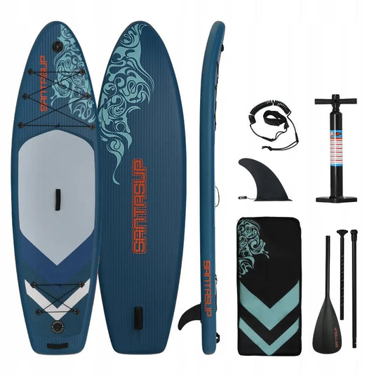 SUP lentos komplektas 300x85x12cm 3 vietų su irklu pompa krepšiu ir priedais