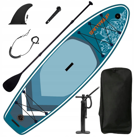 SUP lentos komplektas 300x85x12cm 3 vietų su irklu pompa krepšiu ir priedais