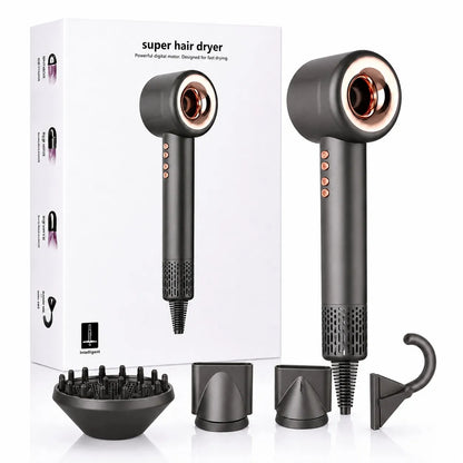 „Super Hair Dryer Girox“ plaukų džiovintuvas su jonizacija, 1600 W, 4 antgaliai
