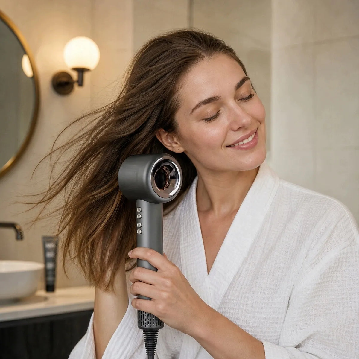 „Super Hair Dryer Girox“ plaukų džiovintuvas su jonizacija, 1600 W, 4 antgaliai