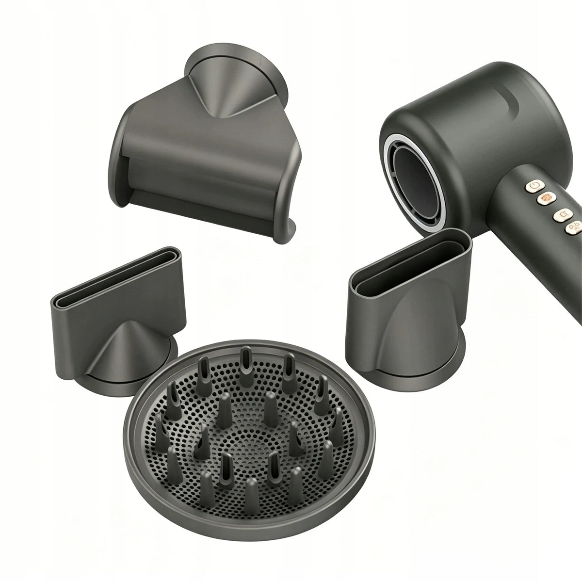 „Super Hair Dryer Girox“ plaukų džiovintuvas su jonizacija, 1600 W, 4 antgaliai