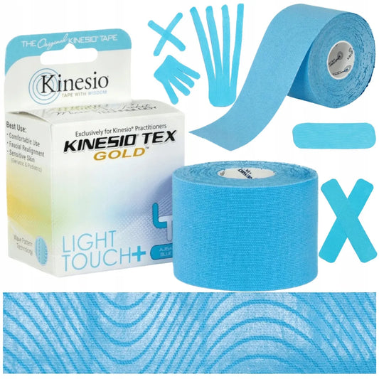 Švelni kineziterapinė juosta estetiniam veido ir krūtinės teipavimui „Kinesio Tex Gold Light Touch+“, 5 m