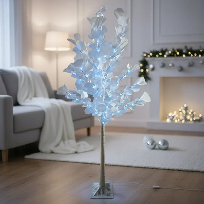 Šviečiantis dekoratyvinis kalėdinis LED medis „BRZOZA“, 150 cm, baltos šaltos šviesos lemputės