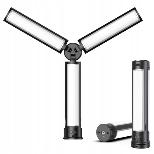 Šviestuvas su 3 LED panelėmis ir IR nuotolinio valdymo pulteliu SEAJIC Oth-AB502 8W AKU 2850 mAh
