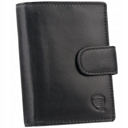 Talpi vyriška vertikali odinė piniginė su RFID BLOCK™ apsauga, juoda | KORUMA