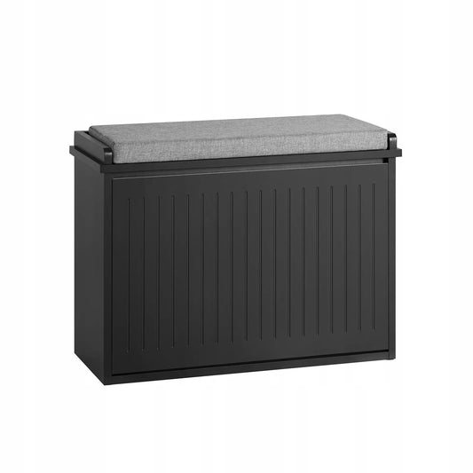 Tapimizuotas suoliukas batų spintelė su sėdyne juodas 62x26 cm SoBuy FSR98-SCH