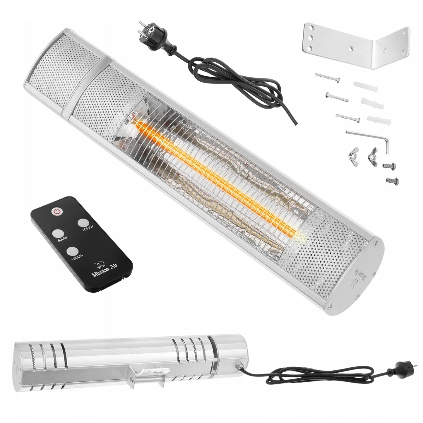 Terasinis infraraudonųjų spindulių šildytuvas Mission Air ROMA 1500W IP55