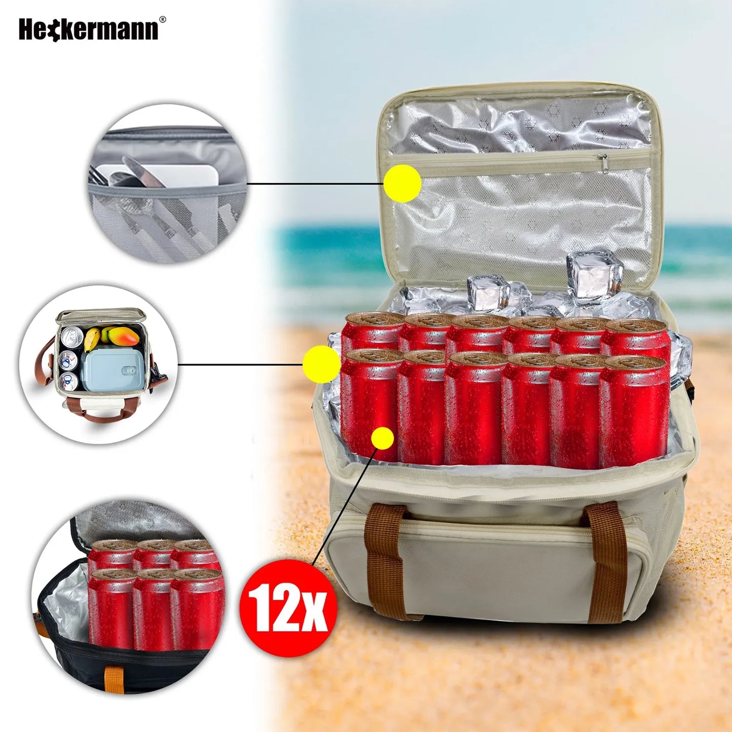 Termomaitė Heckermann 20L, smėlio spalvos