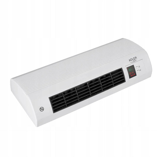 Termoventiliatorius KURTYNA 2200 W su pulteliu, laikmačiu ir atviro lango aptikimu