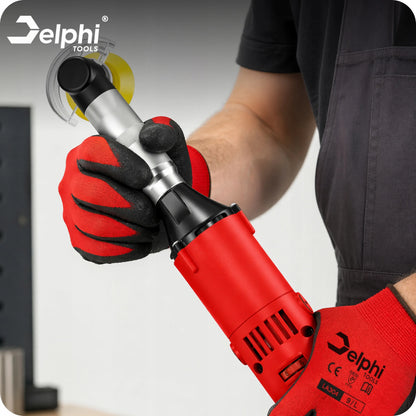 Tiksli mini kampinė šlifavimo mašina Delphi Tools, 500W, su reguliavimu ir priedais