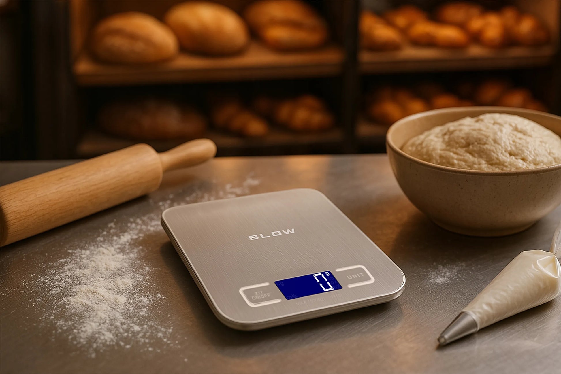 Tikslios elektroninės virtuvinės ir juvelyrinės svarstyklės 10 kg 1 g, su taros funkcija, LCD ekranu ir baterijomis