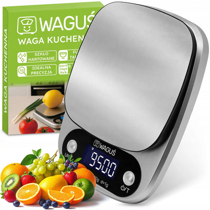 Tiksliosios virtuvinės svarstyklės Waguś iki 10 kg, 1 g su LCD ekranu
