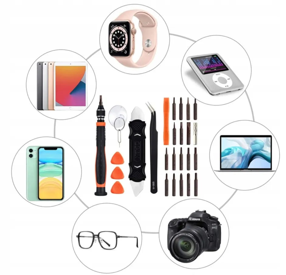 Tikslus serviso įrankių rinkinys iPhone Samsung magnetiniai antgaliai