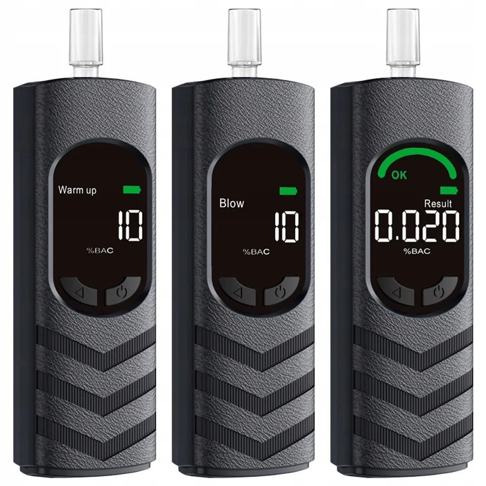 Tikslus skaitmeninis elektrocheminis alkotesteris su LCD ekranu ir 5 antgaliais