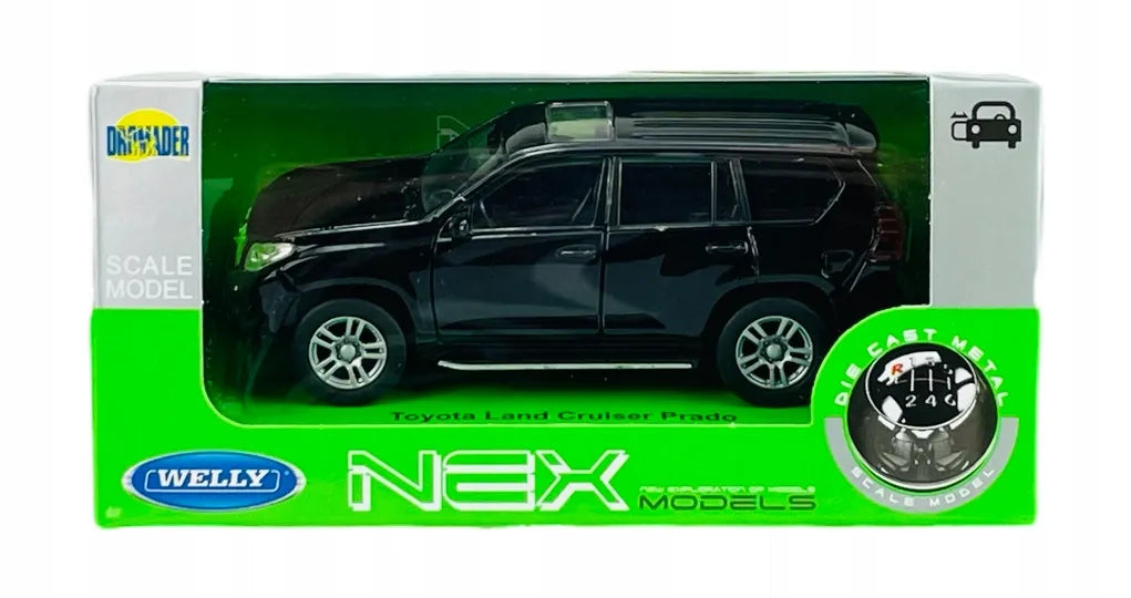 Toyota Land Cruiser Prado 1:34–39 WELLY, juodas