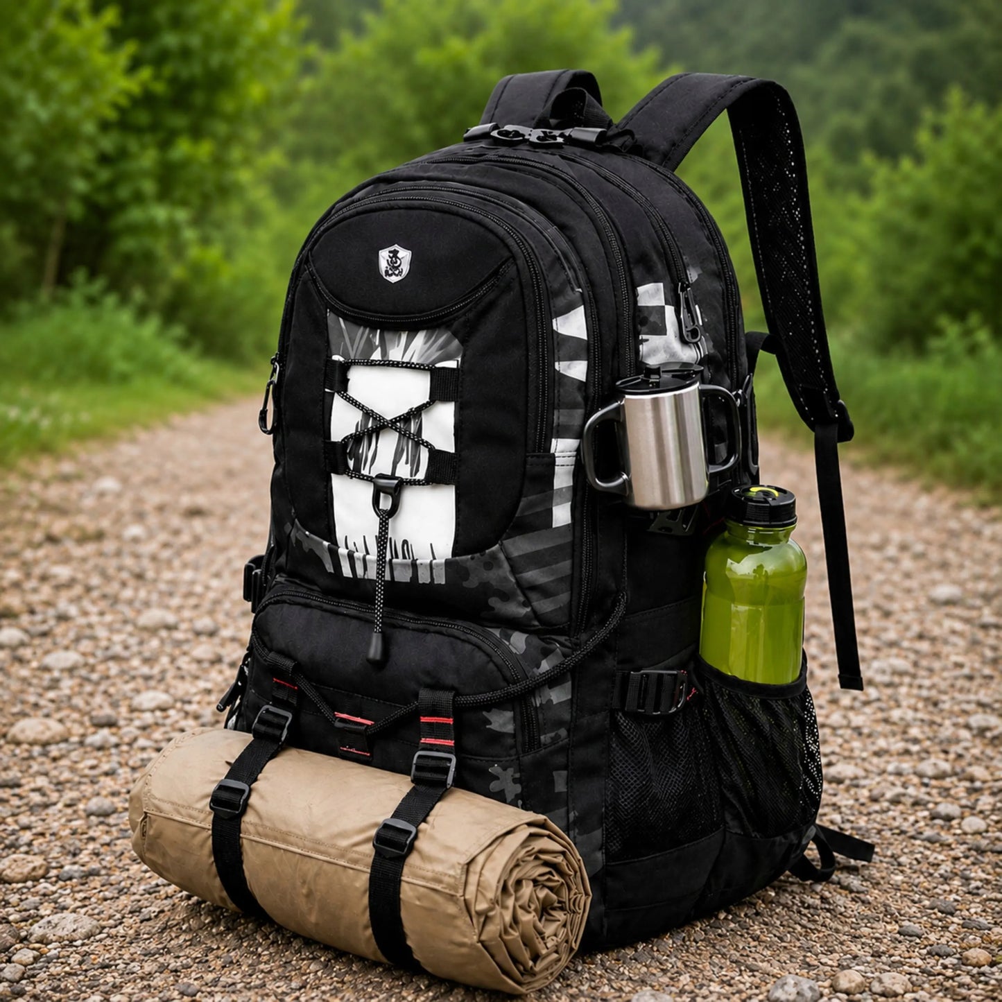 Trekkinginė turistinė kuprinė stovyklavimui kelionėms į kalnus 30L Survival