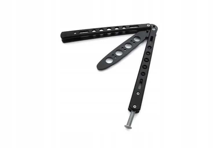 Treniruojamasis balisong peilis, juodas su dėklu