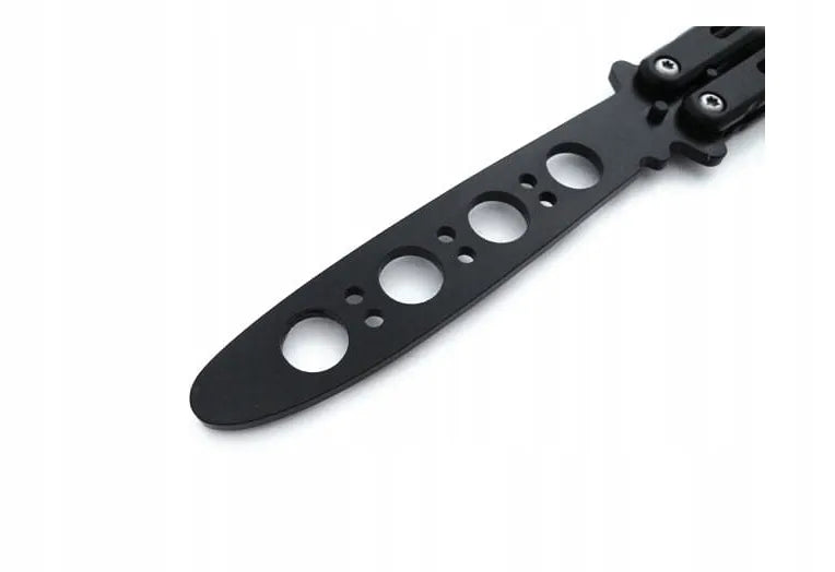 Treniruojamasis balisong peilis, juodas su dėklu
