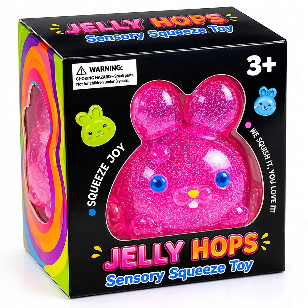Triušio formos sensorinis antistresinis žaislas squishy 7 cm
