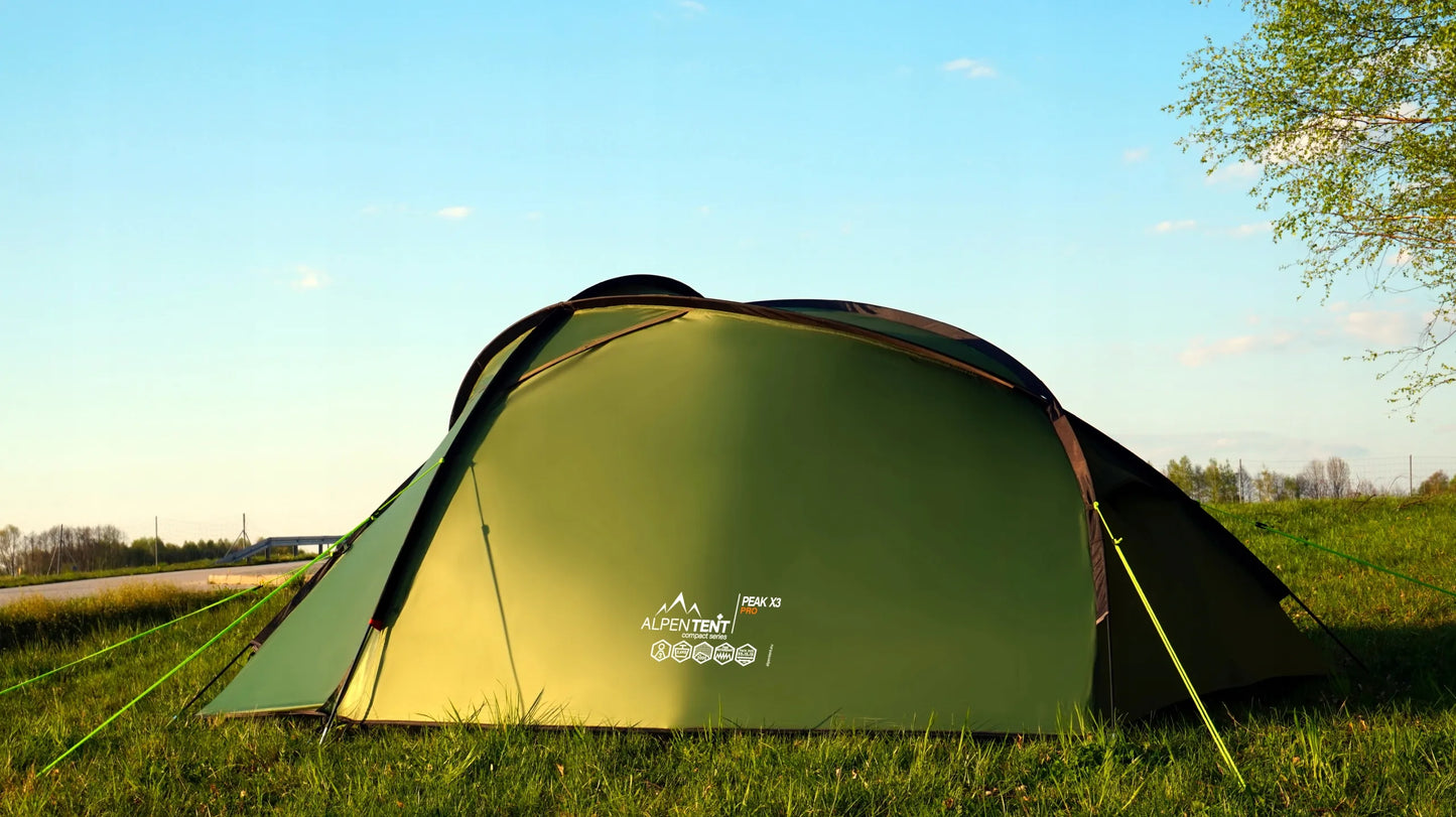 Trivietė palapinė AlpenTent Peak X3 PRO 3,9 kg