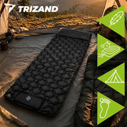 „Trizand“ savaime prisipučiantis turistinis čiužinys 190 × 60 cm su integruota kojine pompa ir dėklu