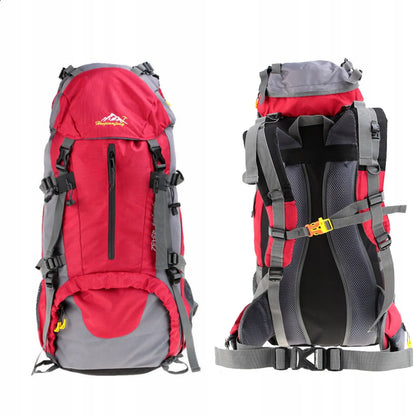 Turistinė kuprinė 45+5l Climber 1 RAUDONA su uždangalu nuo lietaus
