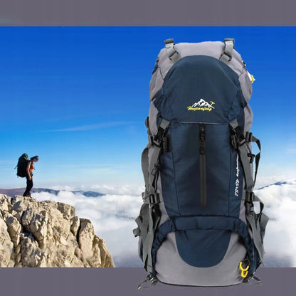 Turistinė kuprinė 45+5l Climber 1, tamsiai mėlyna, su apsauga nuo lietaus