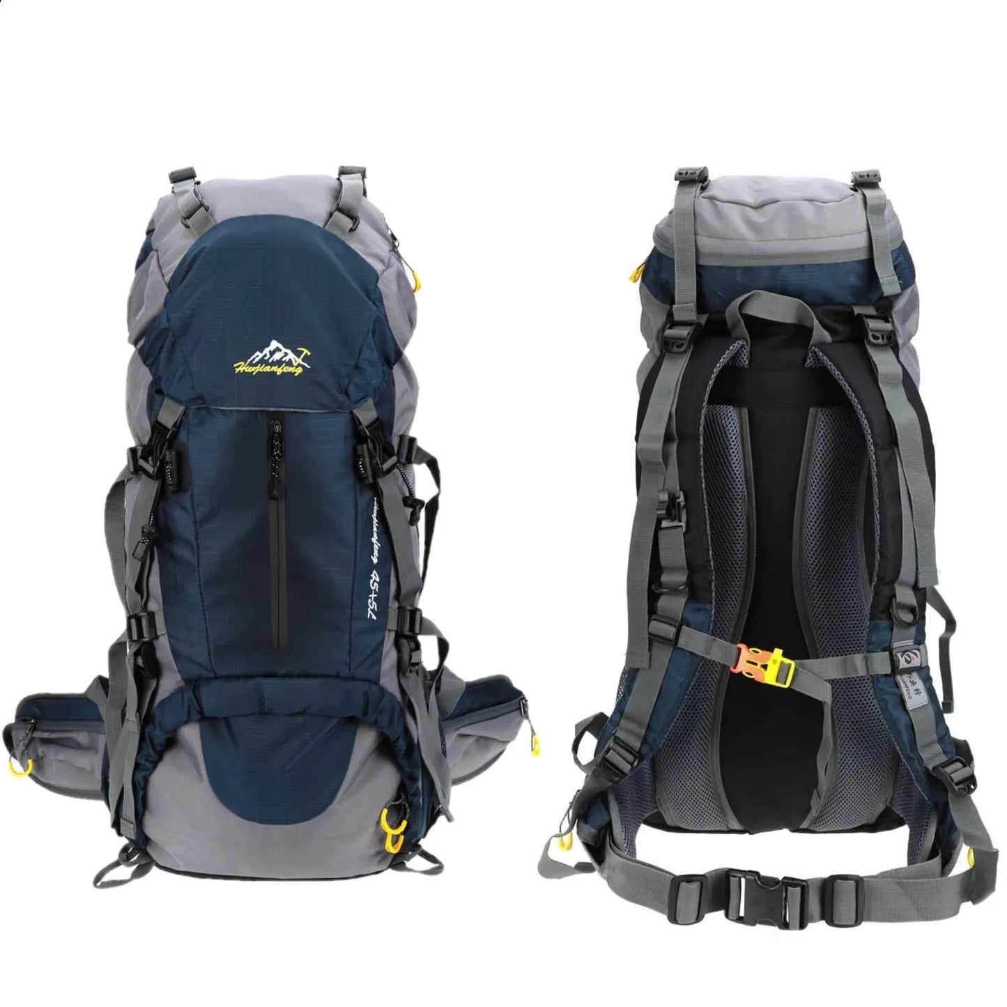 Turistinė kuprinė 45+5l Climber 1, tamsiai mėlyna, su apsauga nuo lietaus