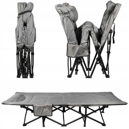 Turistinė lova Goliat 190x68 cm sulankstoma patogi lauko gultas