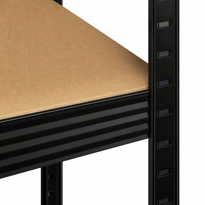 Tvirtas metalinis sandėlio lentynų komplektas 180x90x40 cm, cinkuotas, 5 MDF lentynos, 180 kg/lentynai, 900 kg